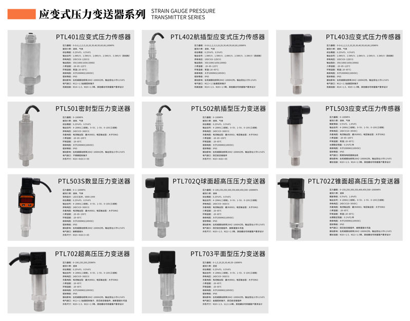 应变式压力变送器系列